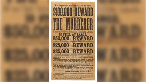 A rare ‘wanted’ poster for John Wilkes Booth after Lincoln ...